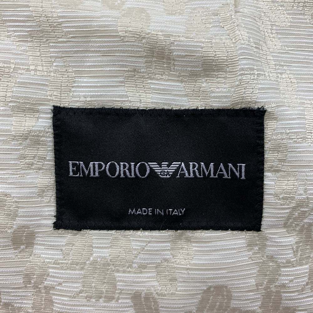 EMPORIO ARMANI Beige Jacquard Polyamide Blend Sport Coat - Picture 6 of 7